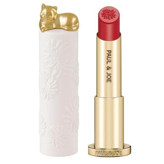 Paul & Joe Lipstick Case 002 Limited R White with Gold Cat (Case only)