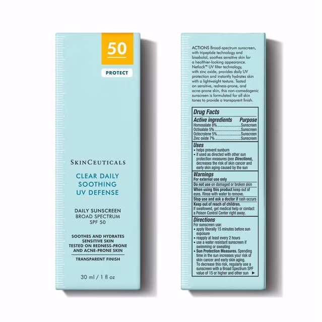 SkinCeuticals Clear Daily Soothing UV Defense Sunscreen SPF 50