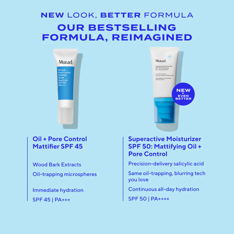 Murad Superactive Moisturizer SPF 50: Mattifying Oil + Pore Control