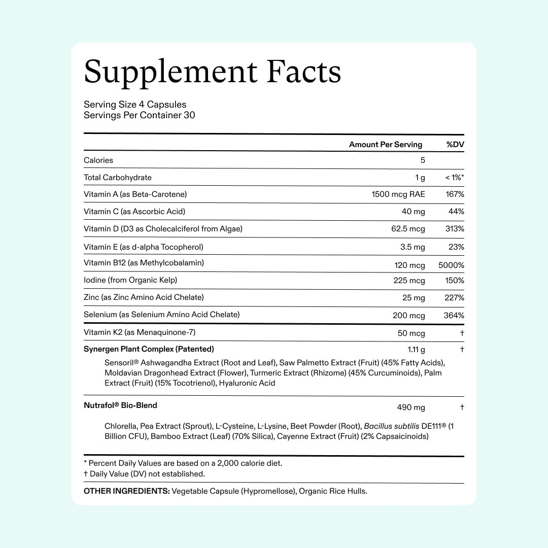 Nutrafol Women’s Vegan Hair Growth Nutraceutical Supplement