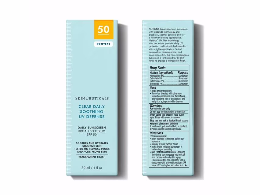 SkinCeuticals Clear Daily Soothing UV Defense Cream SPF 50