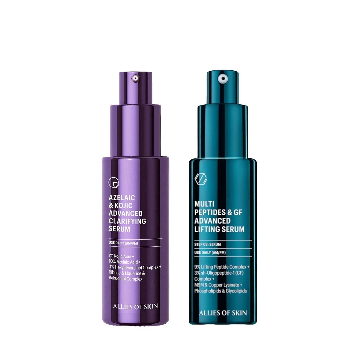 Allies of Skin Clinical Clarify & Growth Factor Lifting Serum Duo