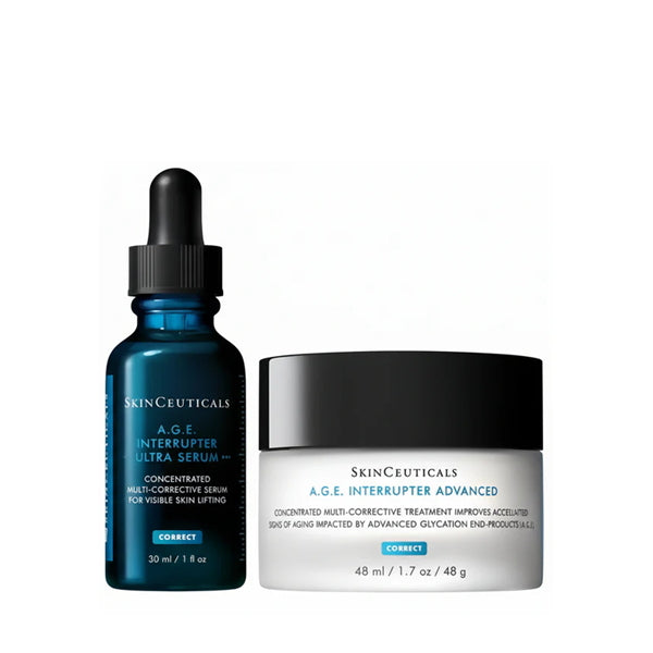 SkinCeuticals A.G.E. Interrupter Ultra Serum and Advanced jar set