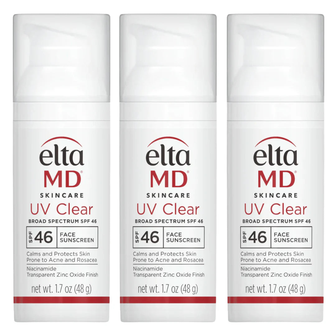 EltaMD UV Clear Untinted SPF 46 Broad-Spectrum 3-Pack ($135 Value)