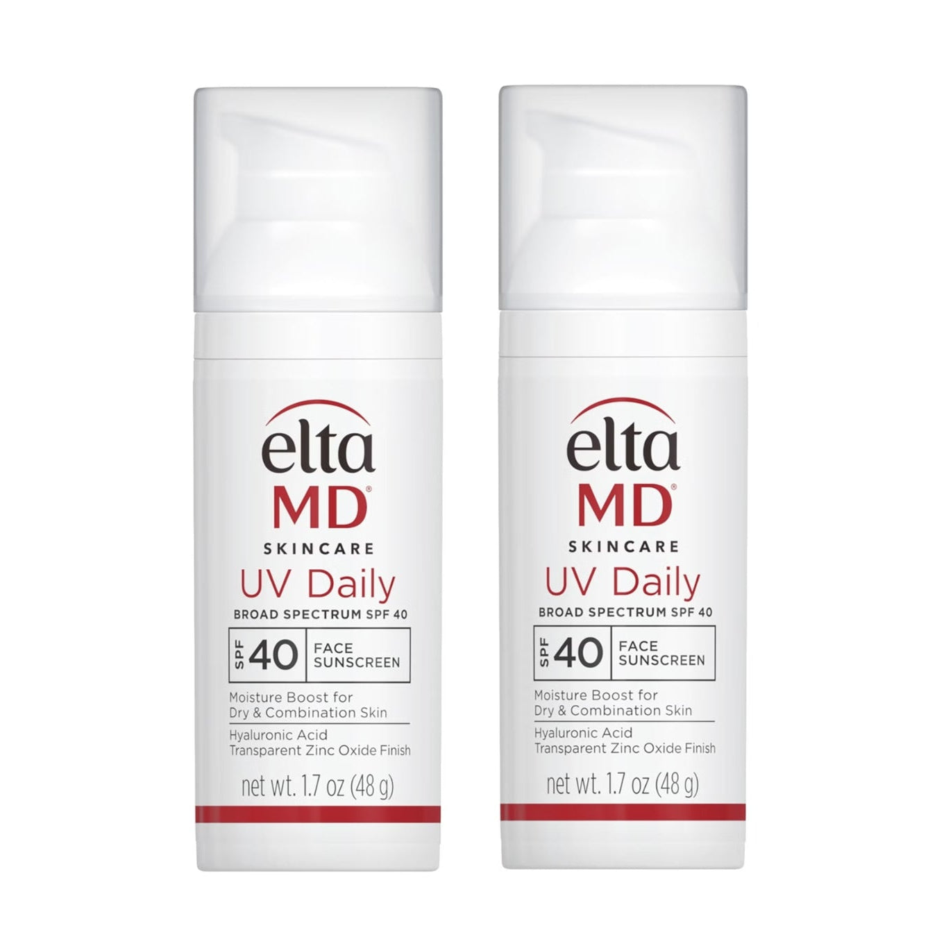 Two bottles of EltaMD UV Daily spf 40 sunscreen Oh Beauty