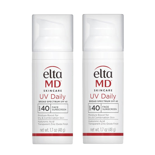 Two bottles of EltaMD UV Daily spf 40 sunscreen Oh Beauty