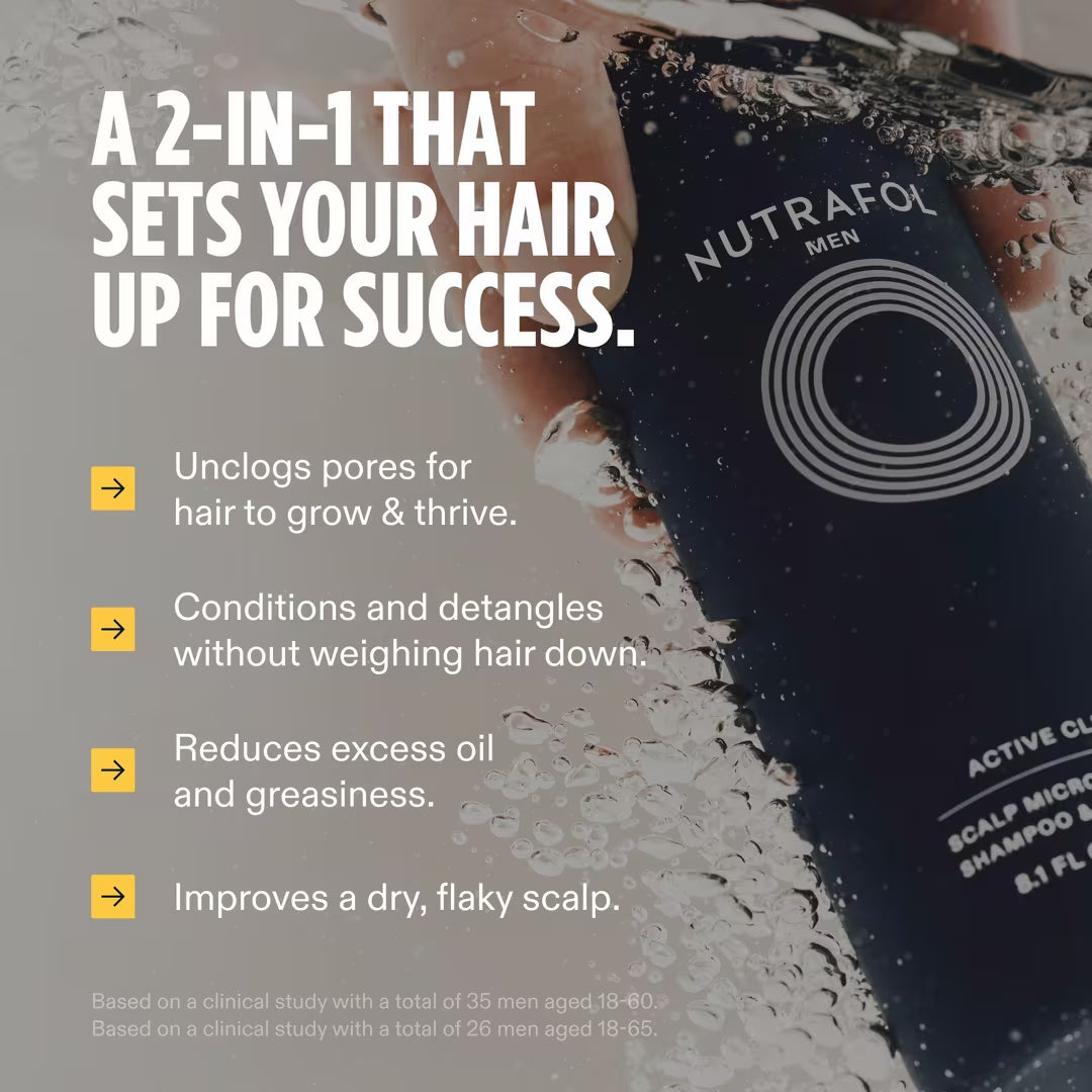 Nutrafol Men's Active Cleanse 2-In-1 Shampoo & Conditioner