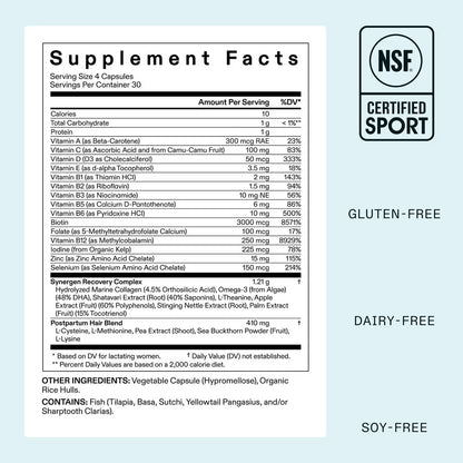 Nutrafol Postpartum Hair Growth Nutraceutical Supplement
