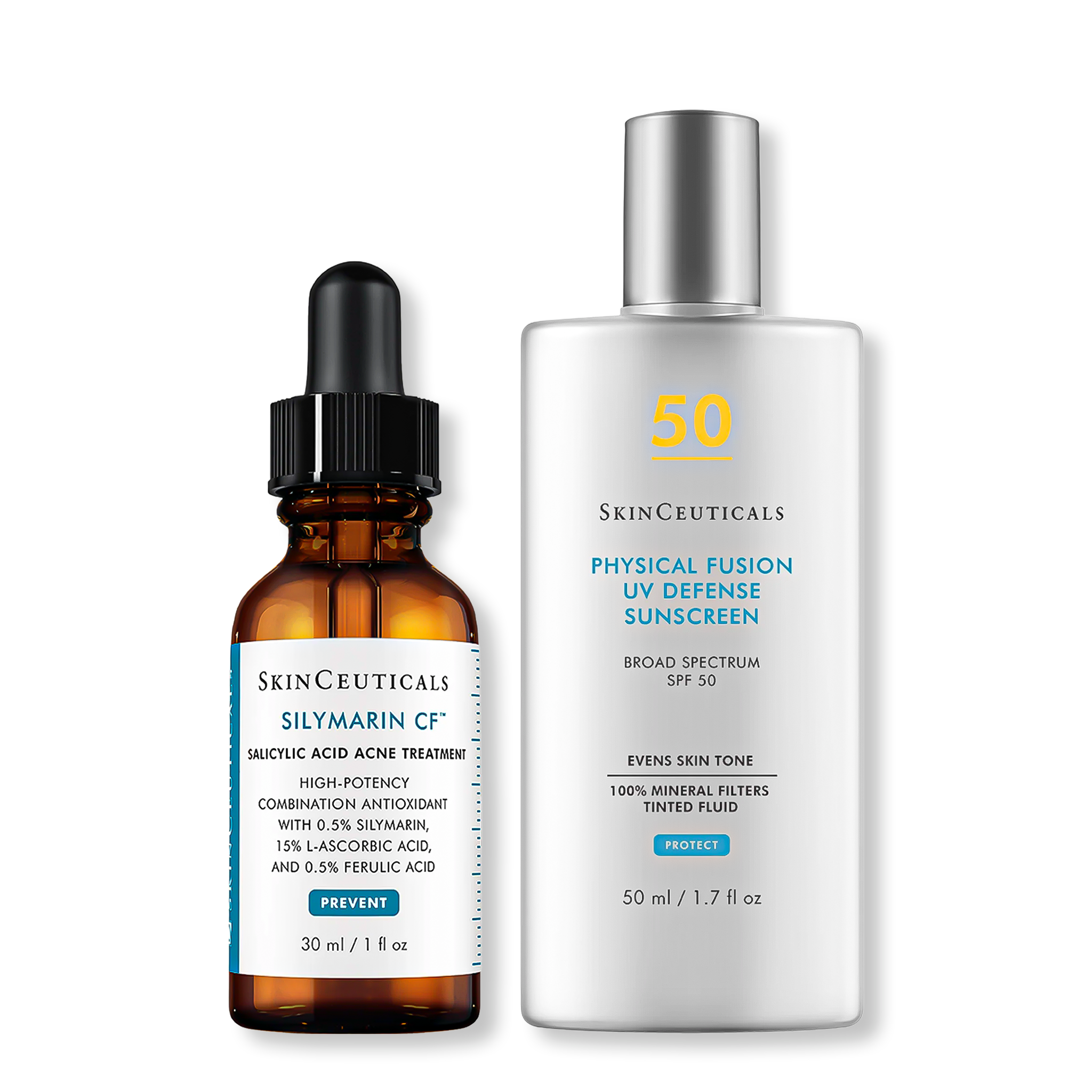SkinCeuticals Prevent + Protect Kit: Silymarin C F + Physical Fusion
