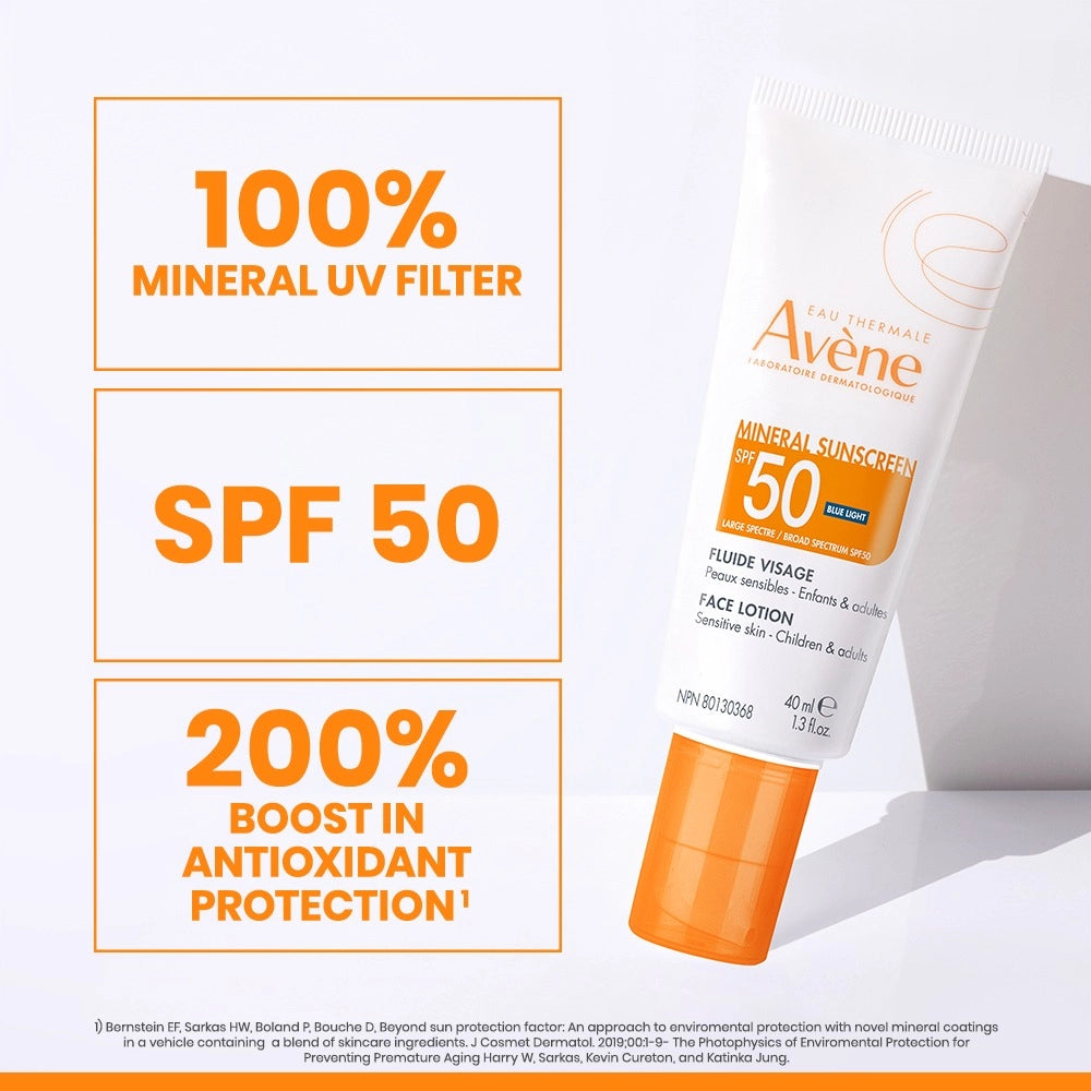 Avène Mineral Sunscreen SPF 50 Face Lotion