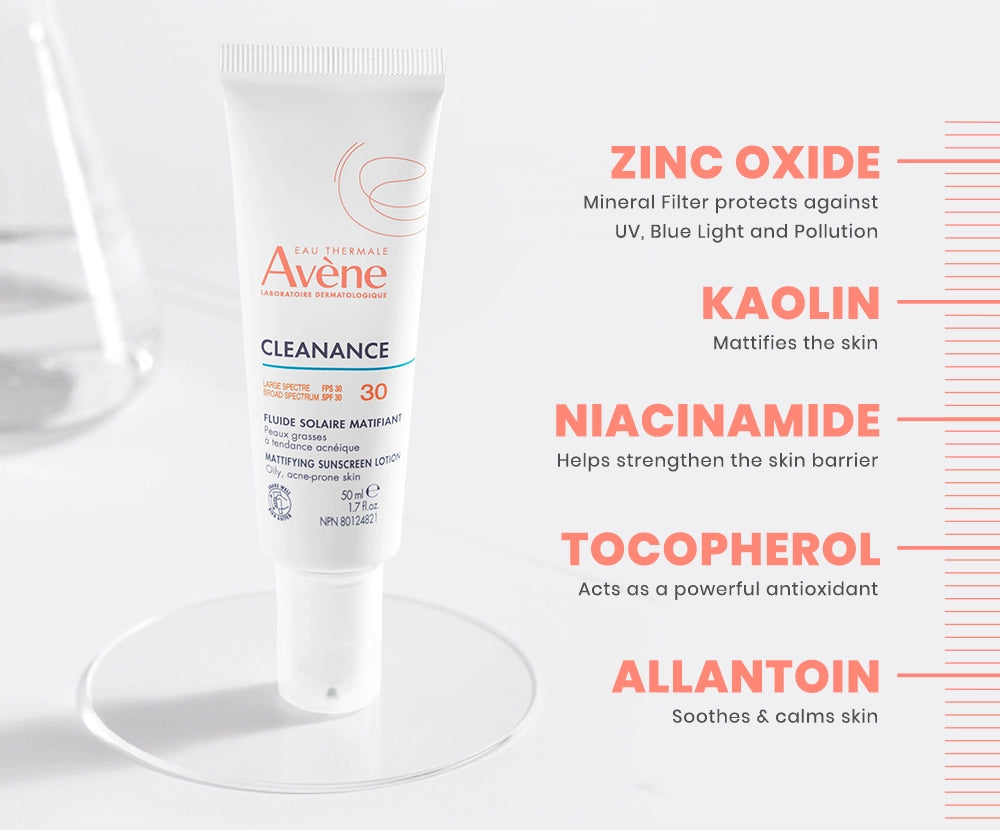 Avène Cleanance Mattifying Sunscreen Lotion SPF 30