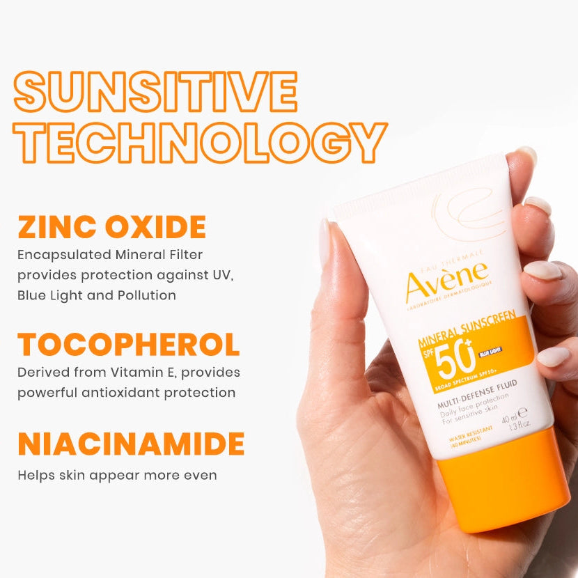 Avène Mineral Sunscreen Multi-Defense Fluid SPF 50+