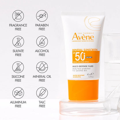 Avène Mineral Sunscreen Multi-Defense Fluid SPF 50+