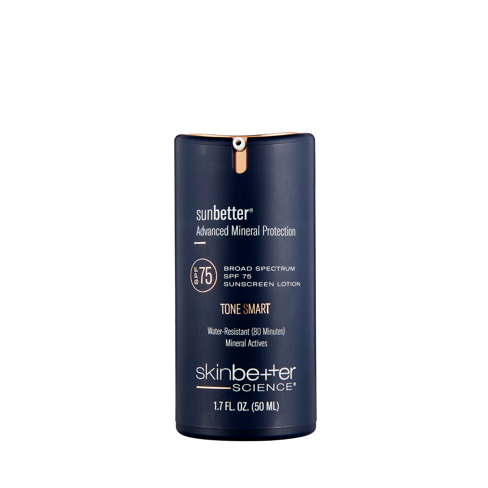 skinbetter spf 75 'sunbetter' branding on a white background