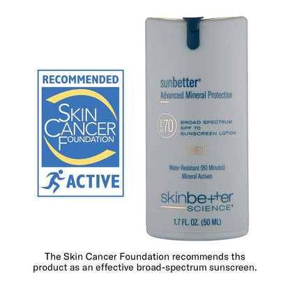 skinbetter sunbetter SHEER SPF 70 Sunscreen Lotion